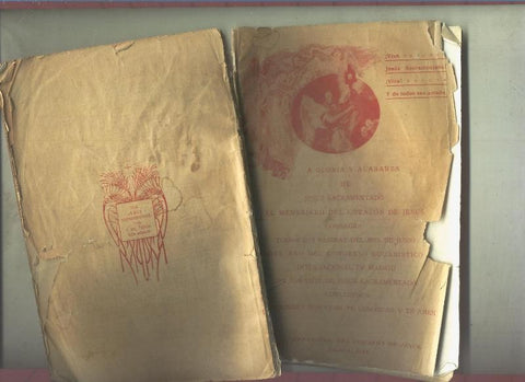 A gloria y alabanza de Jesus Sacramentado (cubierta estropeada segun imagen)