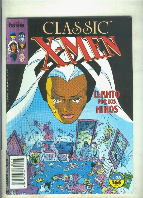 Classic X Men volumen 1 numero 28: Llanto por los niños (numerado 3 en trasera)