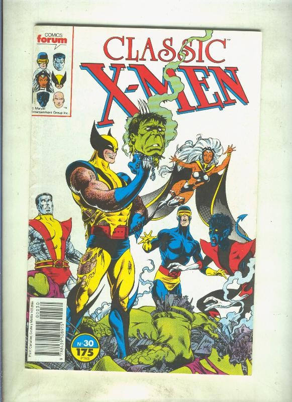 Classic X Men volumen 1 numero 30: Solo se rie cuando me duele (numerado 2 en trasera)
