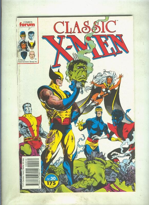 Classic X Men volumen 1 numero 30: Solo se rie cuando me duele (numerado 3 en trasera)