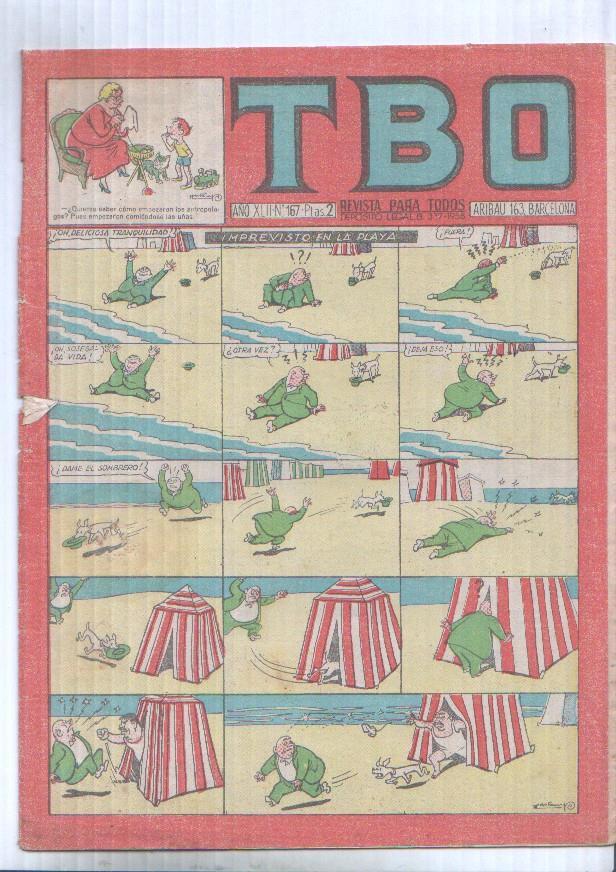 TBO numero 167: Imprevisto en la playa (Castany) (numerado 1 en trasera)