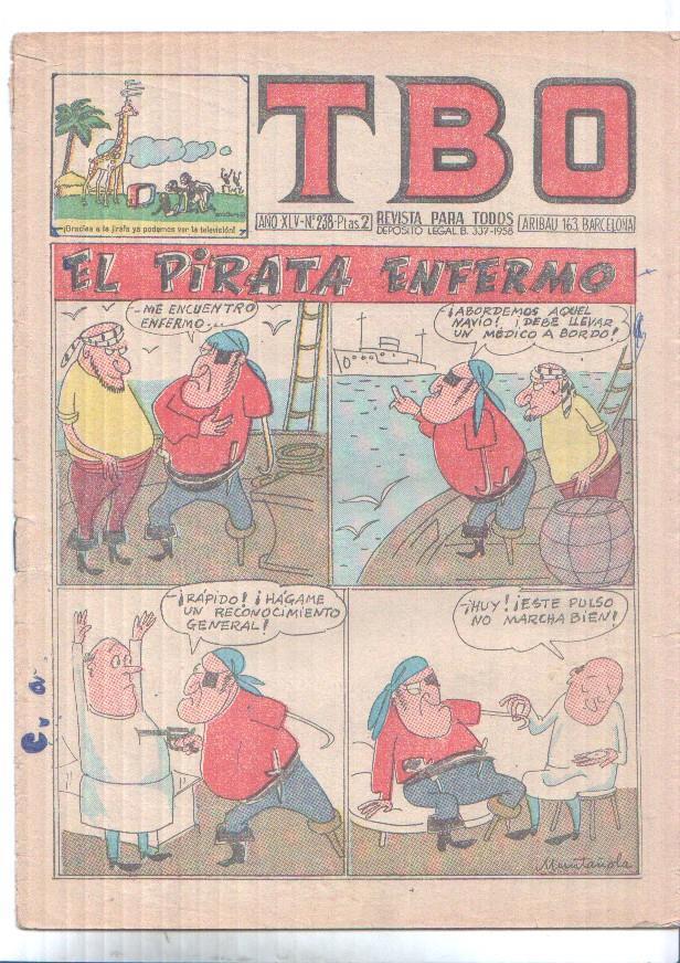 TBO numero 238: El pirata enfermo (Muntañola) (numerado 2 en trasera)