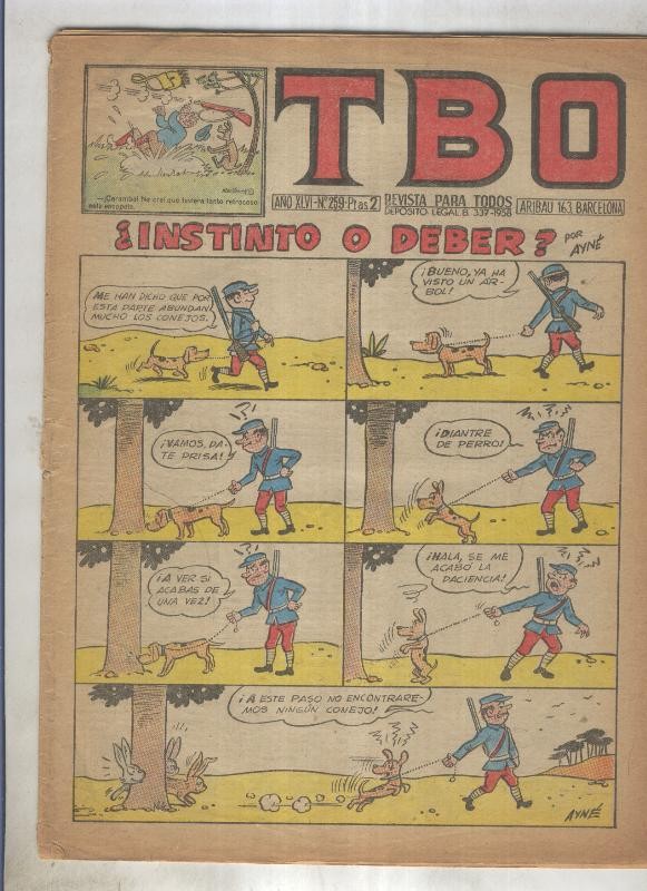 TBO numero 259: Instinto o deber (ayne) (numerado 1 en trasera)