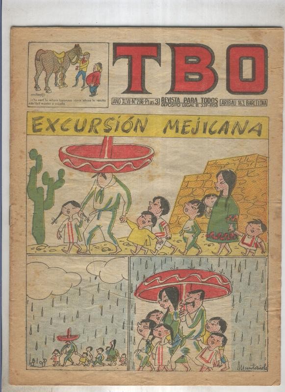 TBO numero 296: Excursion mejicana (Muntañola), (numerado 2 en trasera)
