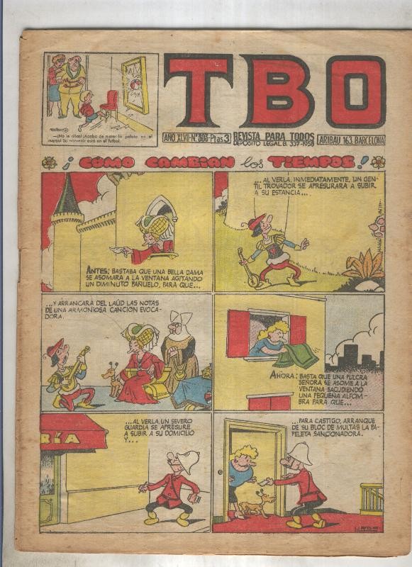 TBO numero 303: Como cambian los tiempos (Urda), (numerado 1 en trasera)