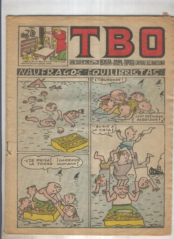 TBO numero 313: Naugrafos equilibristas (Muntañola), (numerado 1 en trasera)