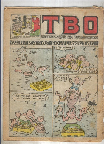 TBO numero 313: Naugrafos equilibristas (Muntañola), (numerado 3 en trasera)