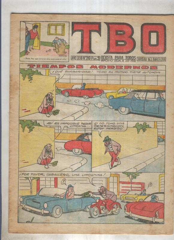 TBO numero 319: Tiempos modernos (Coll), (numerado 1 en trasera)