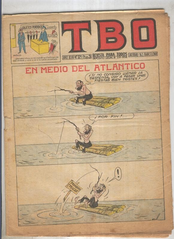 TBO numero 321: En medio del atlantico (Coll), (numerado 1 en trasera)