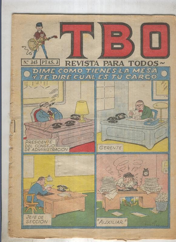 TBO numero 345: Dime como tienes la mesa (Benejam)