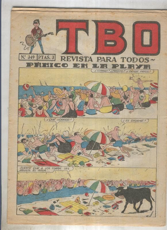 TBO numero 349: Panico en la playa (Coll), (numerado 3 en trasera)
