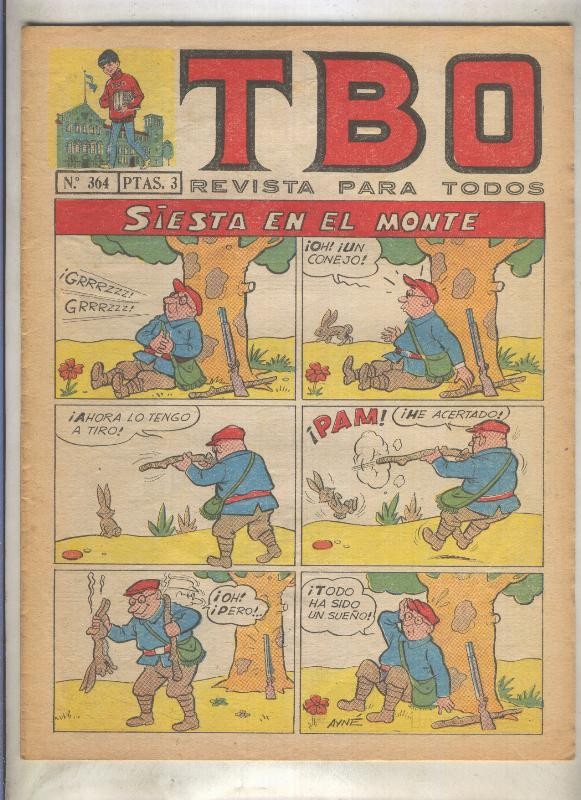 TBO numero 364: Siesta en el monte (ayne), (numerado 1 en trasera)