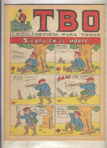TBO numero 364: Siesta en el monte (ayne), (numerado 1 en trasera)
