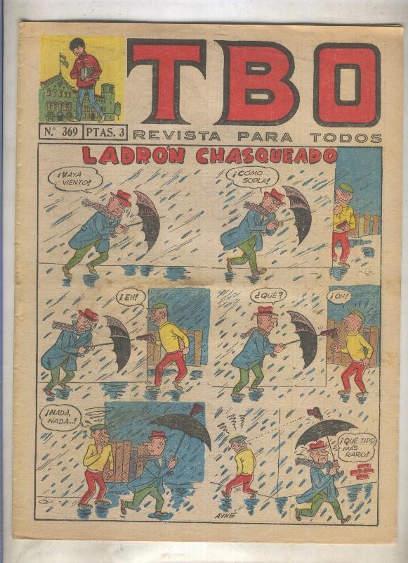 TBO numero 369: Ladron chasqueado (ayne), (numerado 1 en trasera)