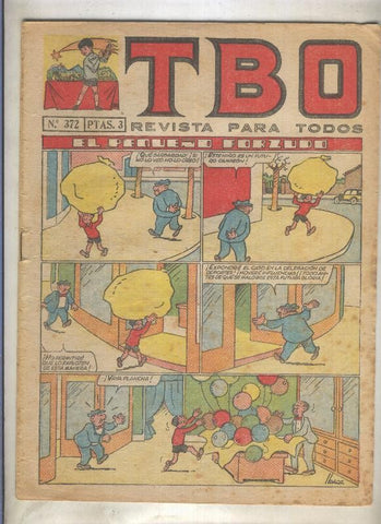 TBO numero 372: El pequeño forzudo (ibarz), (numerado 1 en trasera)