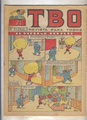 TBO numero 372: El pequeño forzudo (ibarz), (numerado 3 en trasera)