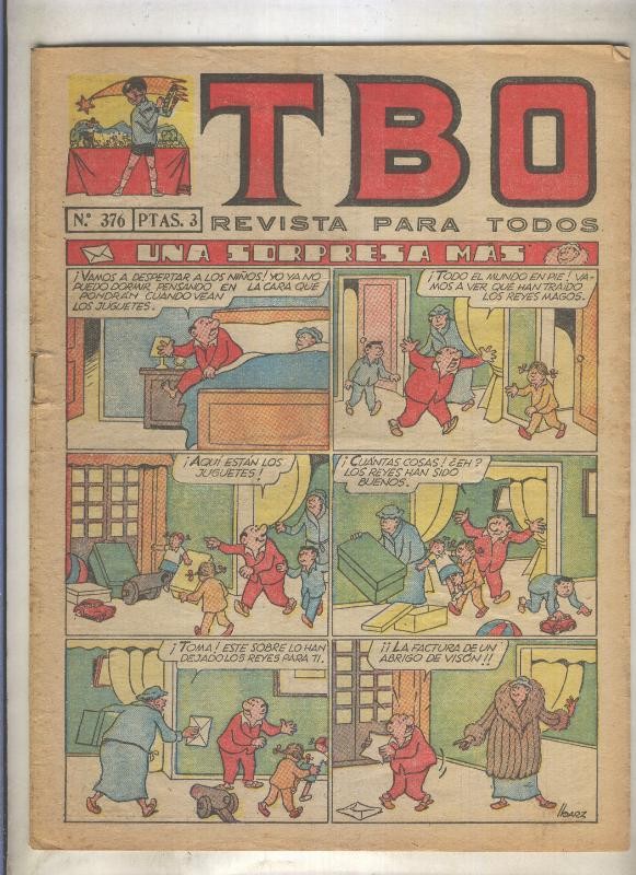 TBO numero 376: Una sorpresa mas (Ibarz), (numerado 1 en trasera)