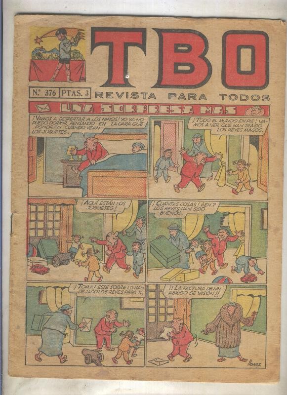 TBO numero 376: Una sorpresa mas (Ibarz), (numerado 3 en trasera)