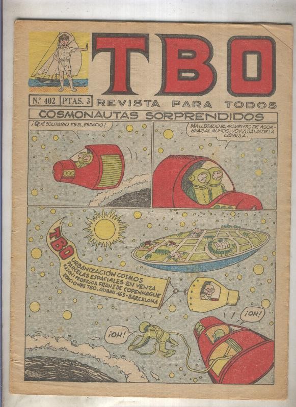 TBO numero 402: Cosmonautas sorprendidos (Blanco), (numerado 3 en trasera)
