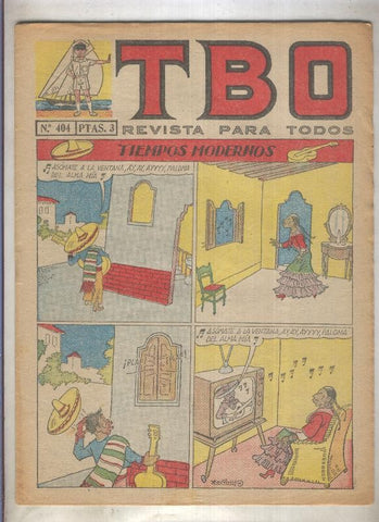 TBO numero 404: Tiempos modernos (Castanys), (numerado 2 en trasera)