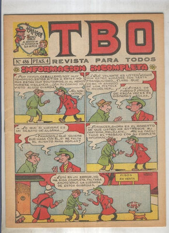 TBO numero 486: Informacion incompleta (Urda), (numerado 1 en trasera)