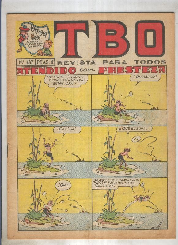 TBO numero 487: Atendido con presteza (Coll), (numerado 1 en trasera)