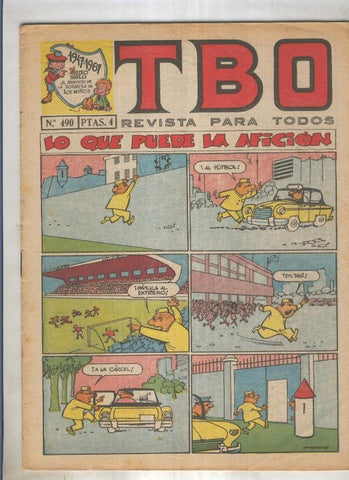 TBO numero 490: Lo que puede la aficion (Moreno), (numerado 1 en trasera)