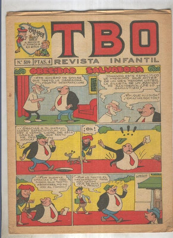 TBO numero 509: Obesidad salvadora (Urda), (numerado 2 en trasera)
