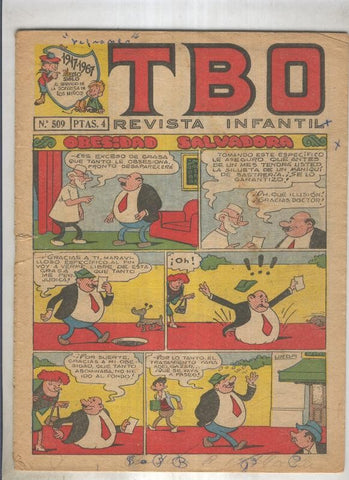 TBO numero 509: Obesidad salvadora (Urda), (numerado 3 en trasera)