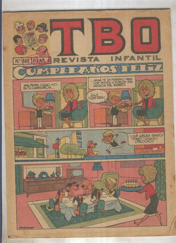 TBO numero 533:  Cumpleaño feliz (Moreno), (numerado 1 en trasera(