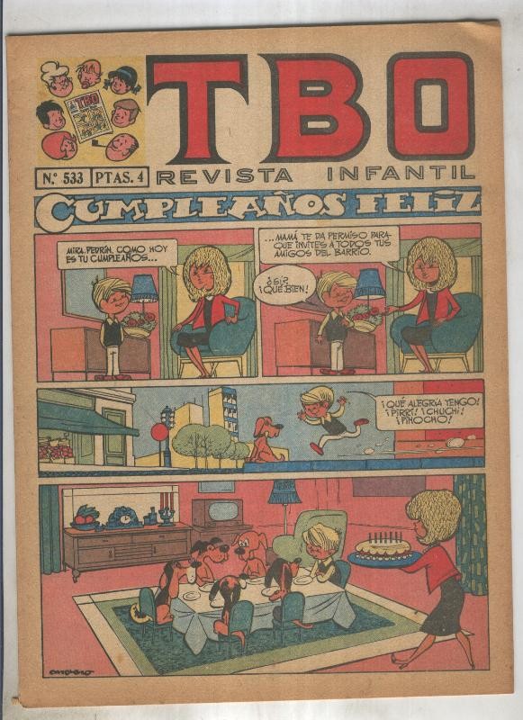 TBO numero 533:  Cumpleaño feliz (Moreno), (numerado 2 en trasera(