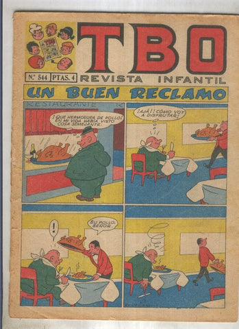 TBO numero 544: Un buen reclamo (Benejam), (numerado 2 en trasera)