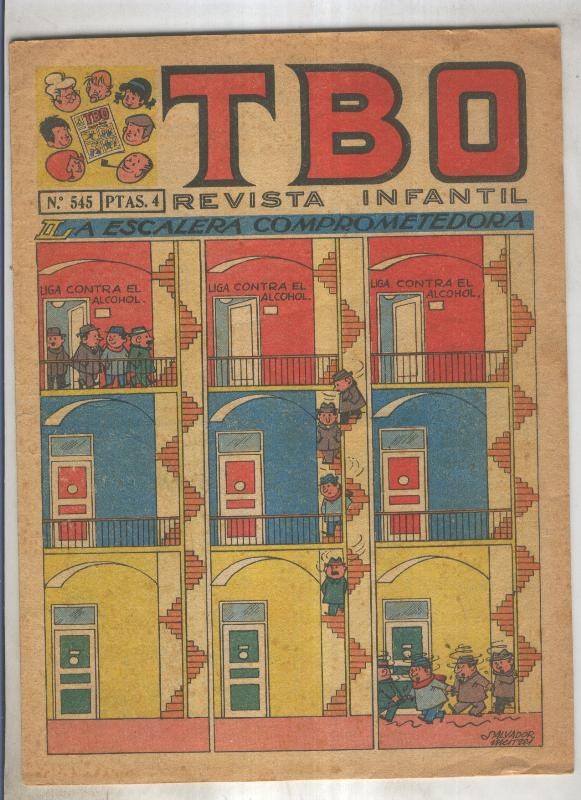 TBO numero 545: La escalera comprometedora (Salvador Mestre), (numerado 2 en trasera)