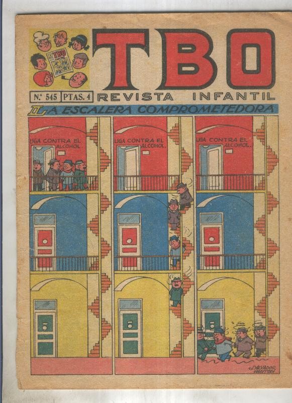 TBO numero 545: La escalera comprometedora (Salvador Mestre), (numerado 3 en trasera)