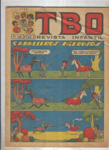 TBO numero 548: Caballeros miedosos (Moreno), (numerado 1 en trasera)