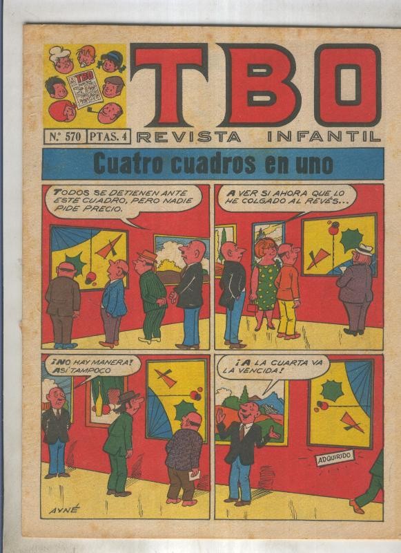 TBO numero 570: Cuatro cuadros en uno (Ayne), (numerado 2 en trasera)