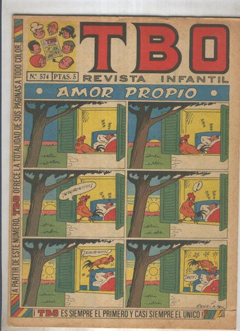 TBO numero 574: Amor propio (Benejam), (numerado 1 en trasera)