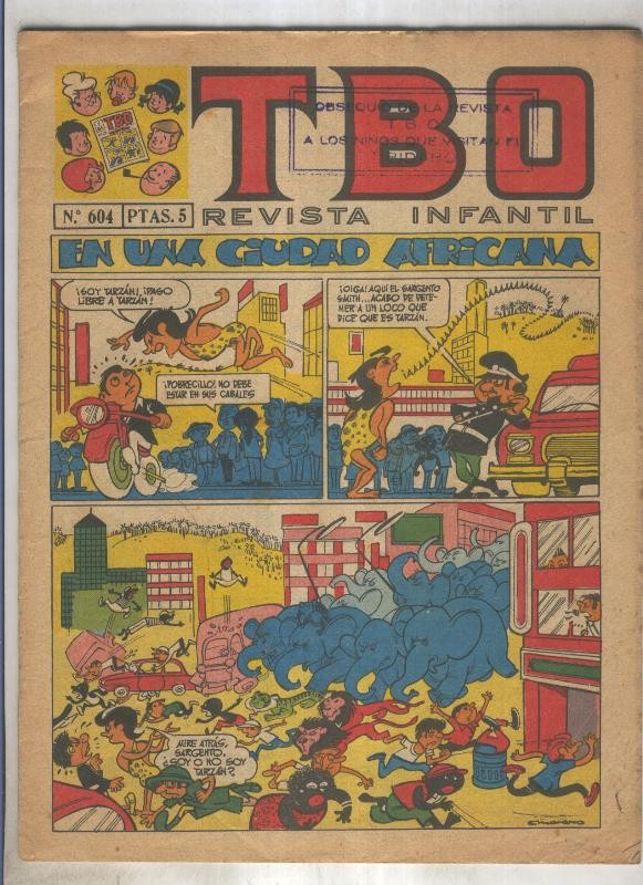 TBO numero 604: En una ciudad africana (Moreno), (numerado 1 en trasera)