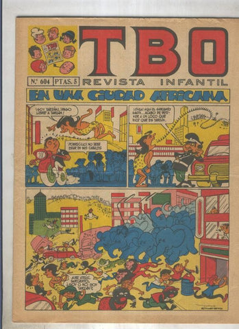 TBO numero 604: En una ciudad africana (Moreno), (numerado 3 en trasera)
