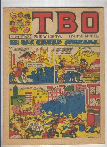 TBO numero 604: En una ciudad africana (Moreno), (numerado 4 en trasera)