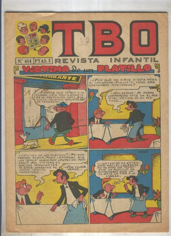 TBO numero 614: Victima de un platillo (Urda), (numerado 1 en trasera)
