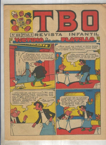 TBO numero 614: Victima de un platillo (Urda), (numerado 4 en trasera)