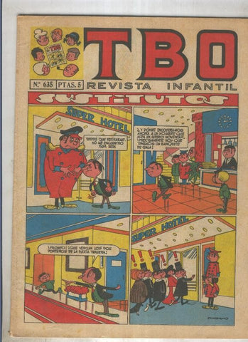 TBO numero 635: Sustitutos (Moreno), (numerado 1 en trasera)