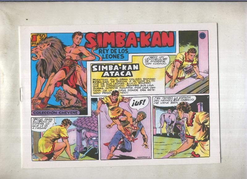 Simba Kan rey de los leones facsimil numero 11: Simba Kan ataca