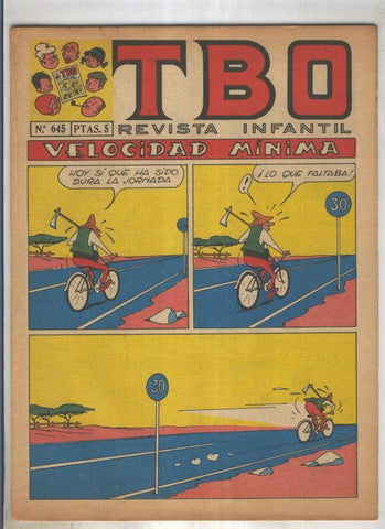 TBO numero 645: Velocidad minima (Coll), (numerado 3 en trasera)