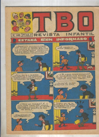 TBO numero 646: Estaba bien informado (Urda), (numerado 1 en trasera)