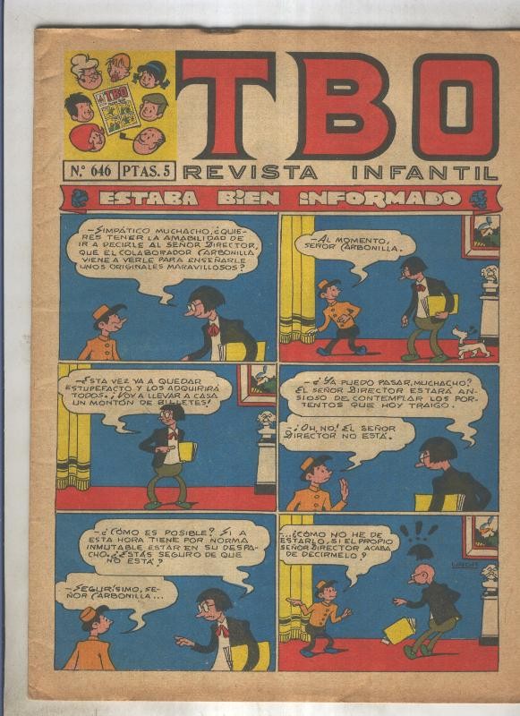 TBO numero 646: Estaba bien informado (Urda), (numerado 2 en trasera)