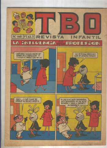 TBO numero 648: La influencia de la profesion (Moreno), (numerado 1 en trasera)
