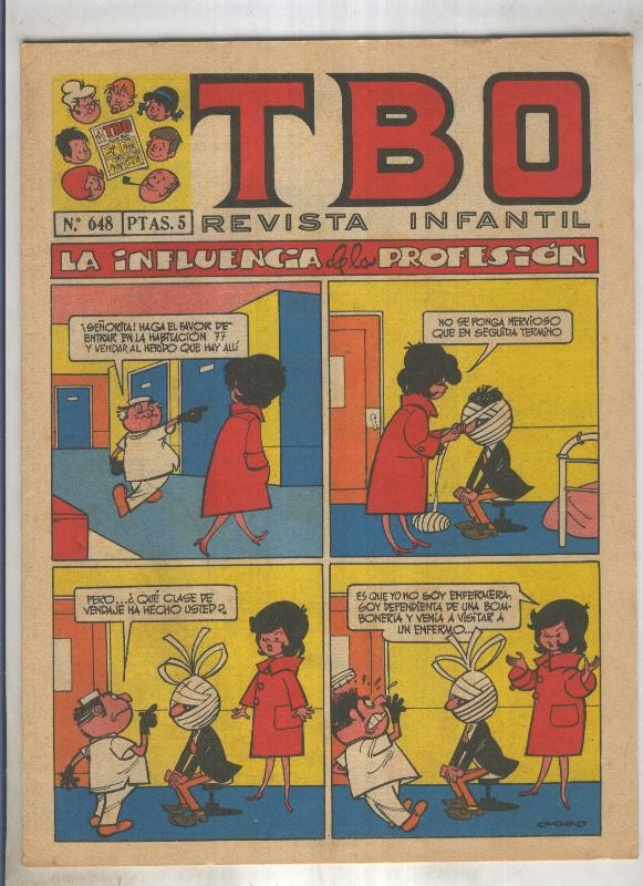 TBO numero 648: La influencia de la profesion (Moreno), (numerado 2 en trasera)