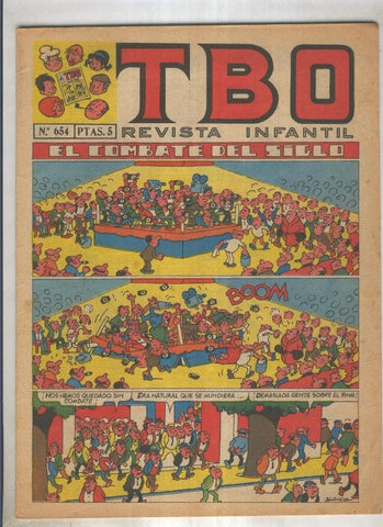 TBO numero 654: El combate del siglo (Blanco), (numerado 2 en trasera)